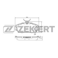 BS-2313 ZEKKERT КомплеК т гальмівних колодок, дискове гальмо