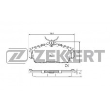 BS-2313 ZEKKERT КомплеК т гальмівних колодок, дискове гальмо