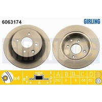 6063174 GIRLING Гальмівний диск