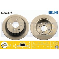 6063174 GIRLING Гальмівний диск