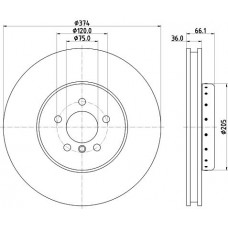 8DD 355 120-681 HELLA Гальмівний диск