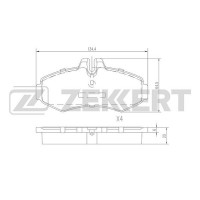 BS-1015 ZEKKERT Комплект гальмівних колодок дисковий гальм