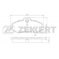 BS-1015 ZEKKERT Комплект гальмівних колодок дисковий гальм
