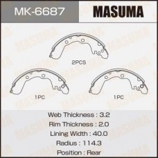 MK-6687 MASUMA Комплект гальмівних колодок