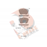 RB2282 R BRAKE КомплеК т гальмівних колодок, дискове гальмо