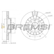 CD7147V BREMSI Гальмівний диск