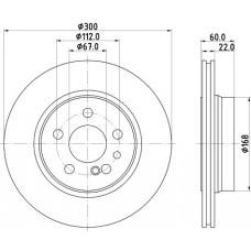 8DD 355 102-711 HELLA Гальмівний диск