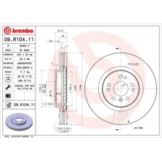 09.R104.11 BREMBO Гальмівний диск