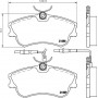 8DB 355 019-261 HELLA Комплект гальмівних колодок, дискове гальмо