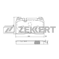BS-2456 ZEKKERT Комплект гальмівних колодок дисковий гальм