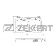 BS-2456 ZEKKERT Комплект гальмівних колодок дисковий гальм