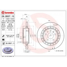 09.B507.11 BREMBO Гальмівний диск