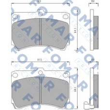 FO 477481 FOMAR Friction КомплеК т гальмівних колодок, дискове гальмо