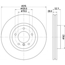 8DD 355 104-091 HELLA Гальмівний диск