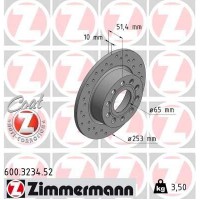 600.3234.52 ZIMMERMANN Гальмівний диск