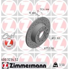 600.3234.52 ZIMMERMANN Гальмівний диск