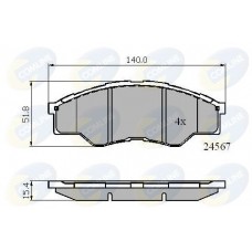 CBP01773 COMLINE КомплеК т гальмівних колодок, дискове гальмо