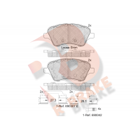 RB2108 R BRAKE КомплеК т гальмівних колодок, дискове гальмо