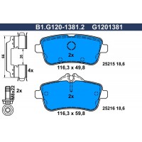 B1.G120-1381.2 GALFER Комплект гальмівних колодок дисковий гальм