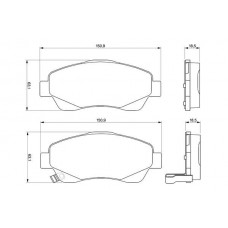 0 986 424 831 BOSCH Комплект гальмівних колодок дисковий гальм