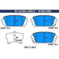 B1.G102-1485.2 GALFER Комплект гальмівних колодок дисковий гальм