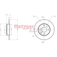6110585 METZGER Гальмівний диск