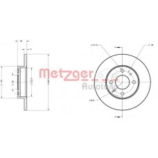 6110585 METZGER Гальмівний диск