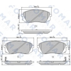 FO 870581 FOMAR Friction Комплект гальмівних колодок дисковий гальм