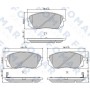 FO 870581 FOMAR Friction Комплект гальмівних колодок дисковий гальм