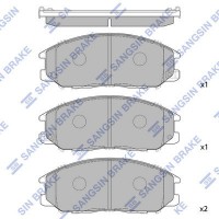 SP1190 Hi-Q Комплект гальмівних колодок дисковий гальм