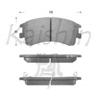 FK3125 KAISHIN Комплект гальмівних колодок дисковий гальм