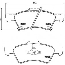 P 11 015 BREMBO Комплект гальмівних колодок дисковий гальм