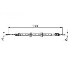 1 987 482 888 BOSCH Тросик, cтояночный тормоз