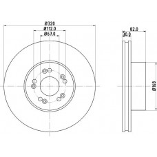 8DD 355 102-691 HELLA Гальмівний диск