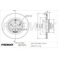 BD-7373 FREMAX Гальмівний диск