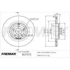 BD-7373 FREMAX Гальмівний диск