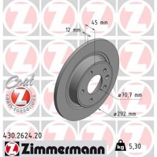 430.2624.20 ZIMMERMANN Гальмівний диск