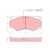 GDB1067 TRW Комплект гальмівних колодок дисковий гальм