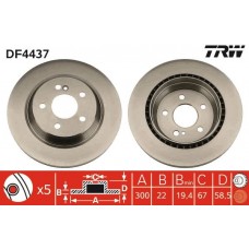 DF4437 TRW Гальмівний диск