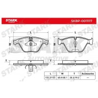 SKBP-0011117 Stark КомплеК т гальмівних колодок, дискове гальмо