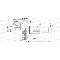 CVJ5360.10 OPEN PARTS Шарнирный комплект, Привідний вал
