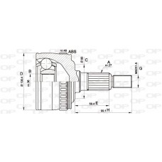 CVJ5360.10 OPEN PARTS Шарнирный комплект, Привідний вал
