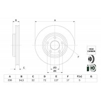 0 986 479 G78 BOSCH Гальмівний диск