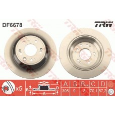 DF6678 TRW Гальмівний диск