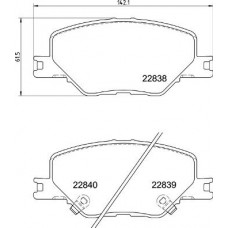 P 59 096 BREMBO Комплект гальмівних колодок дисковий гальм