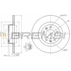 CD7602S BREMSI Гальмівний диск