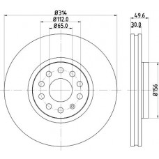 8DD 355 117-791 HELLA Гальмівний диск