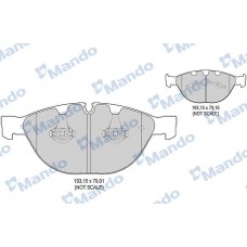 MBF015411 MANDO КомплеК т гальмівних колодок, дискове гальмо