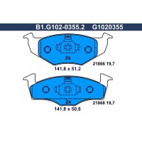 B1.G102-0355.2 GALFER Комплект гальмівних колодок дисковий гальм