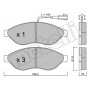 22-0708-0 METELLI Комплект гальмівних колодок дисковий гальм